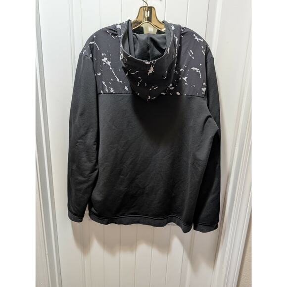 ADIDAS GOLF HOODIE SWEATER MEN XL BLACK WHITE CAMO GREEN POLY PERFORMANCE JACKET - Picture 6 of 10